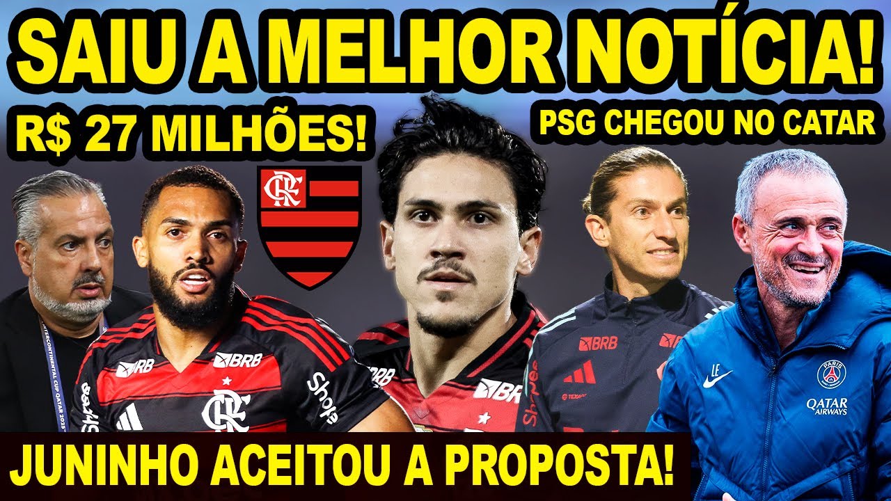 CONFIRMADO! MELHOR NOT&Iacute;CIA PARA O FLAMENGO NA SEMANA DA FINAL! JUNINHO J&Aacute; ACEITOU A PROPOSTA! E+