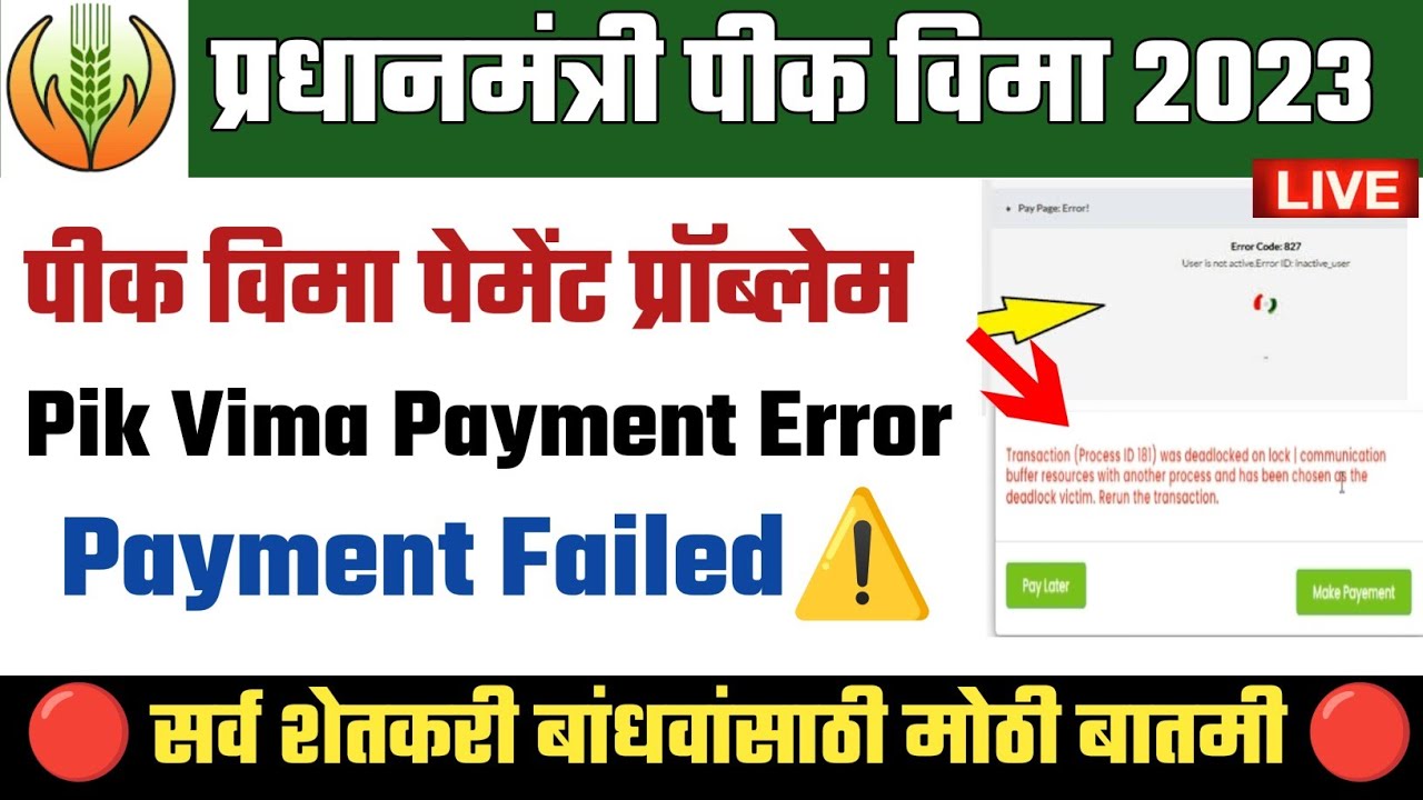 pik vima payment error 2023 | pik vima payment failed | pik vima csc payment problem | #pikvima2023