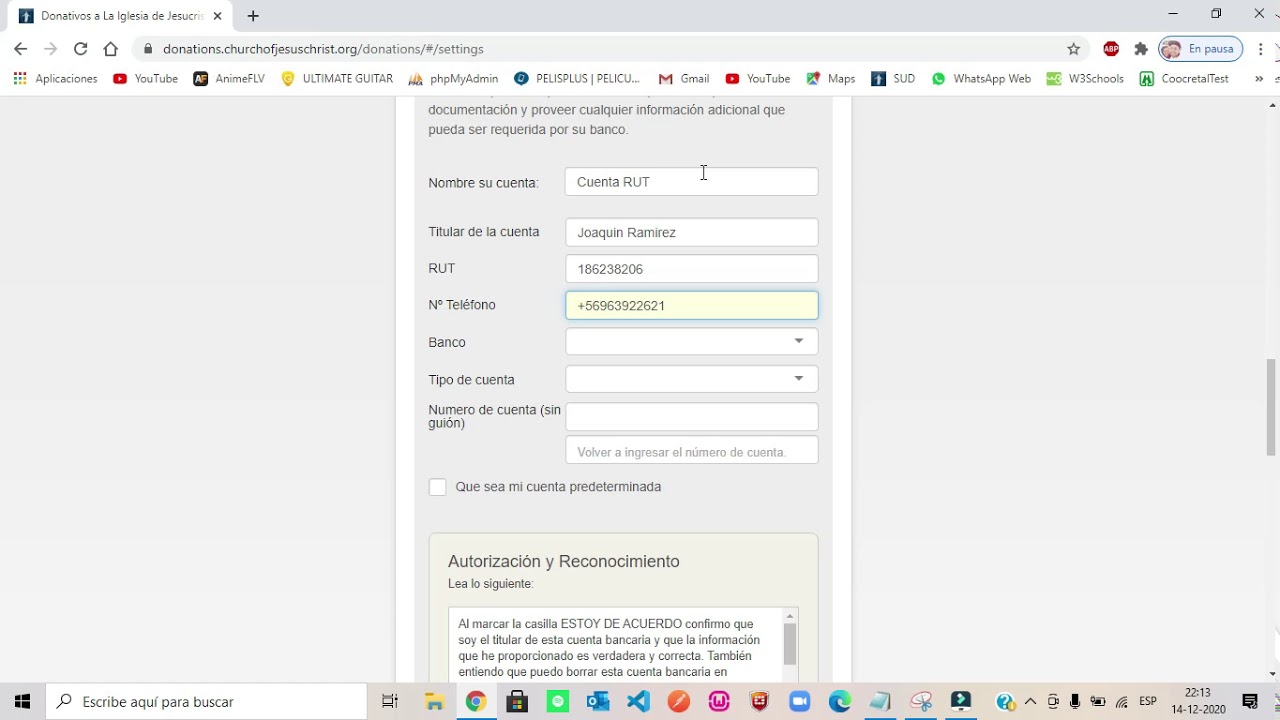 Donativos en l&iacute;nea