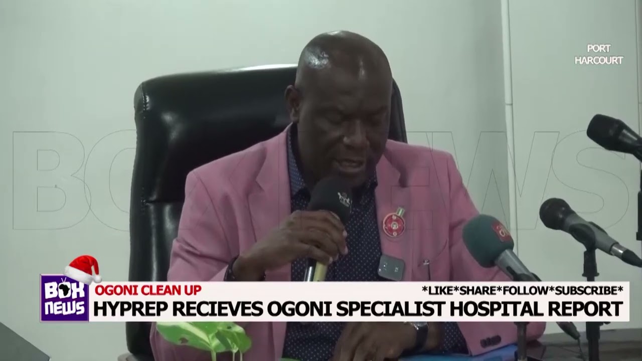 #ogonicleanup HYPREP RECEIVES TECH. COMM. REPORT ON OGONI SPECIALIST HOSPITAL. 