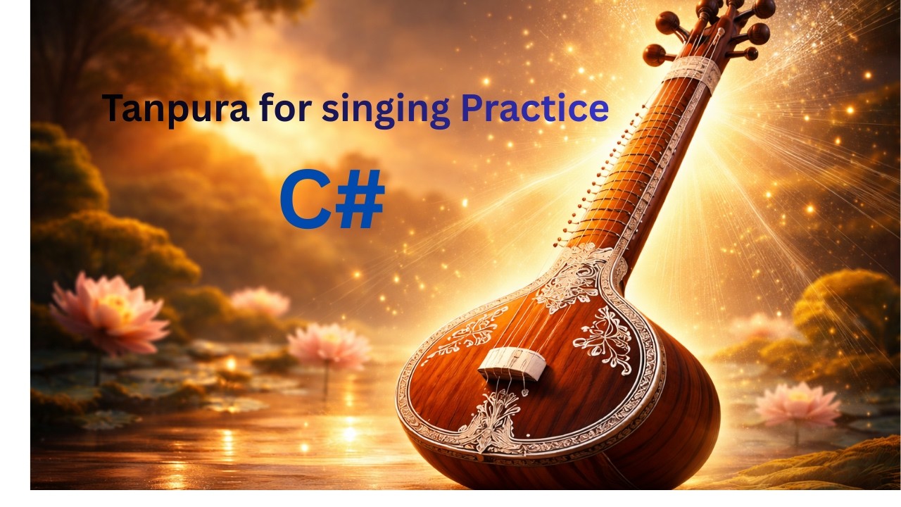 TANPURA C#. tanpura for singing practice. রিয়াজের জন্য তানপুরা | रियाज के लिए तानपुरा | #tanpura