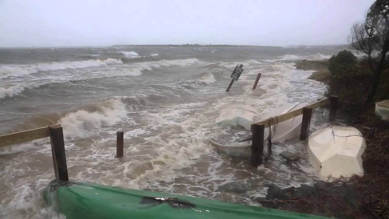 Historic Hurricane at Chatham, Cape Cod in New England