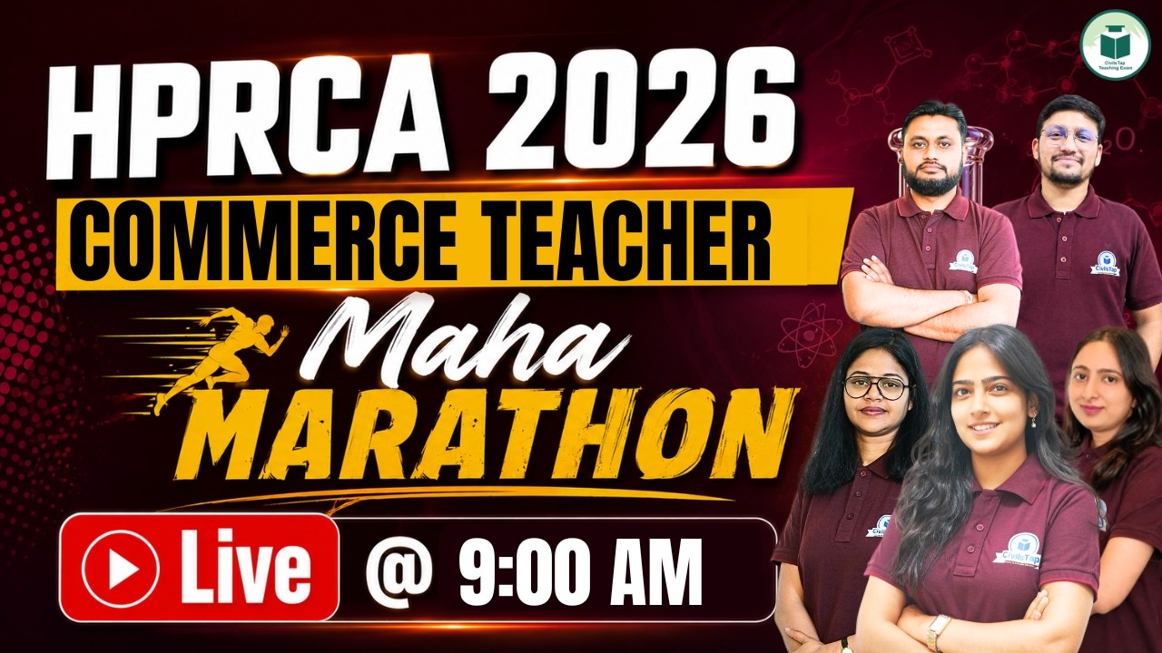 HPRCA Commerce Teacher 2026 | Maha Marathon | Complete Commerce Revision in One Class | CivilsTap