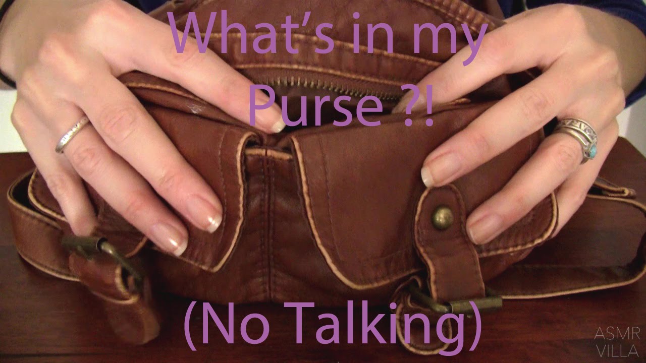ASMR * Tapping & Scratching * Theme: What's in My Purse? * Fast Tapping * No Talking * ASMRVilla
