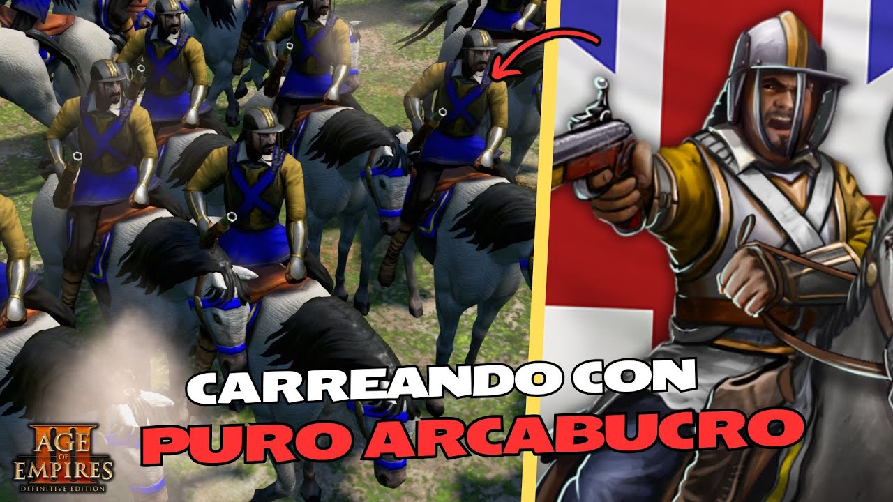 DESTRUYENDO a 4 JUGADORES SOLO con ARCABUCEROS en AGE of EMPIRES 3