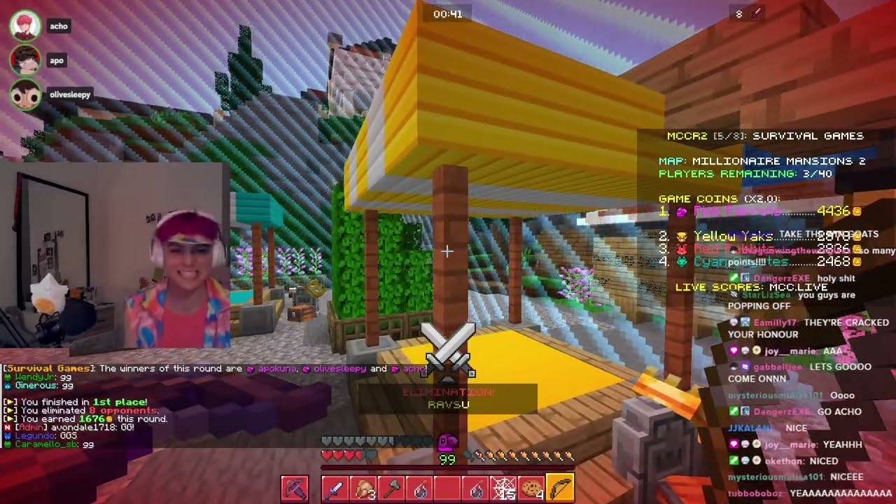 Pink Parrots DESTROY EVERYONE at Survival Games