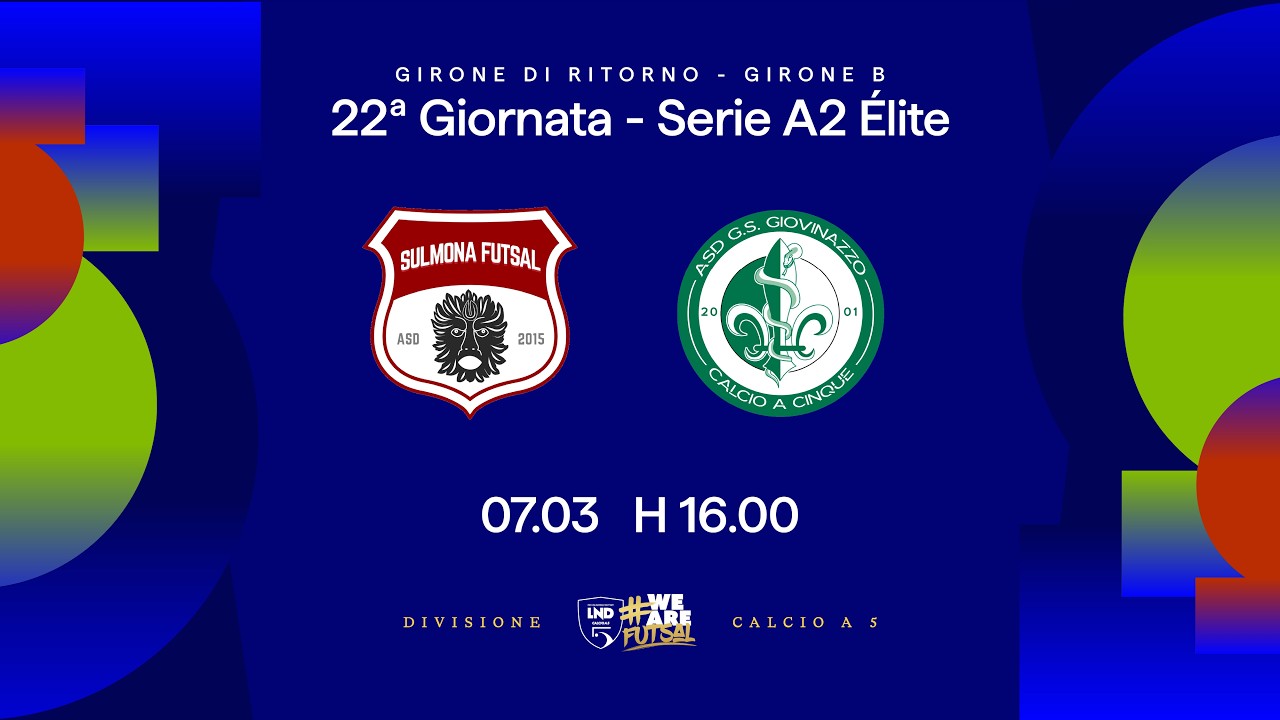 Sulmona Futsal-Defender Giovinazzo | 22ª giornata | Serie A2 Élite 2025/2026 - Girone B