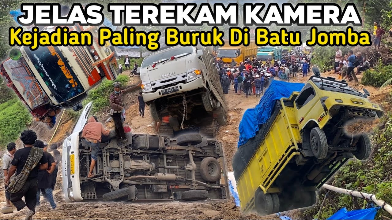 Jelas Terekam Kamera‼️Kejadian Truck Terbalik Di Batu Jomba