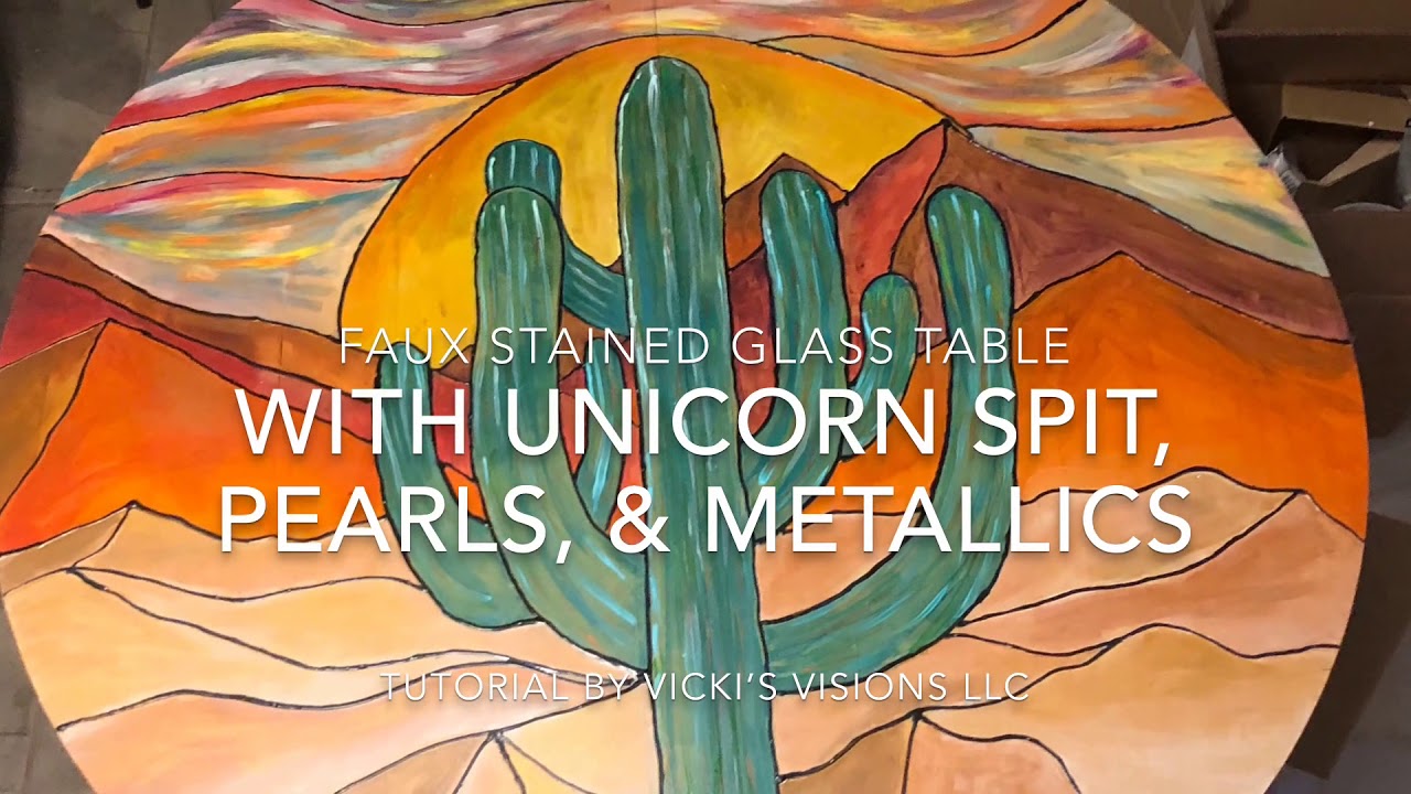UNiCORN SPiT Tutorial/ How to do Faux Stained Glass