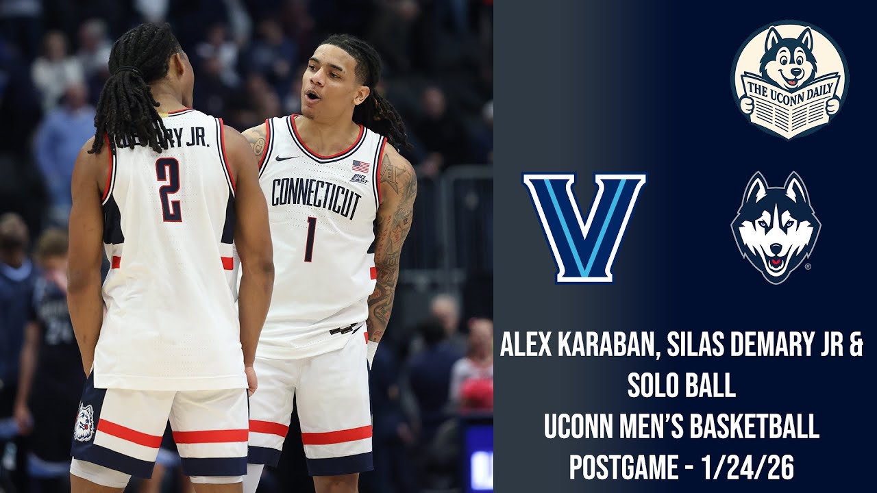 Alex Karaban, Silas Demary Jr., Solo Ball: UConn postgame press conference (Villanova) - 1/24/26