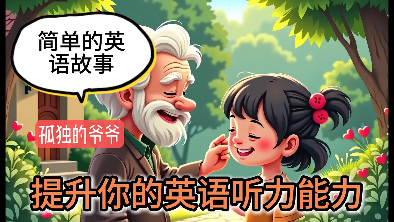 英语就应该这样学！开始提高英语听力，简单的英语故事《孤独的爷爷》-第三课