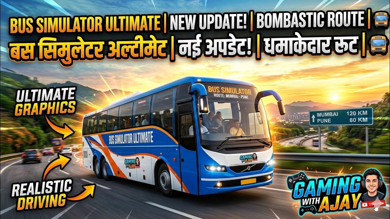 BUS 🚌 SIMULATOR ULTIMATE GAMEPLAY 🕹️ CRAZY BUS DRIVING GAME 🎮 HIGH SPEED🚅 Gaming With Ajay  is live!