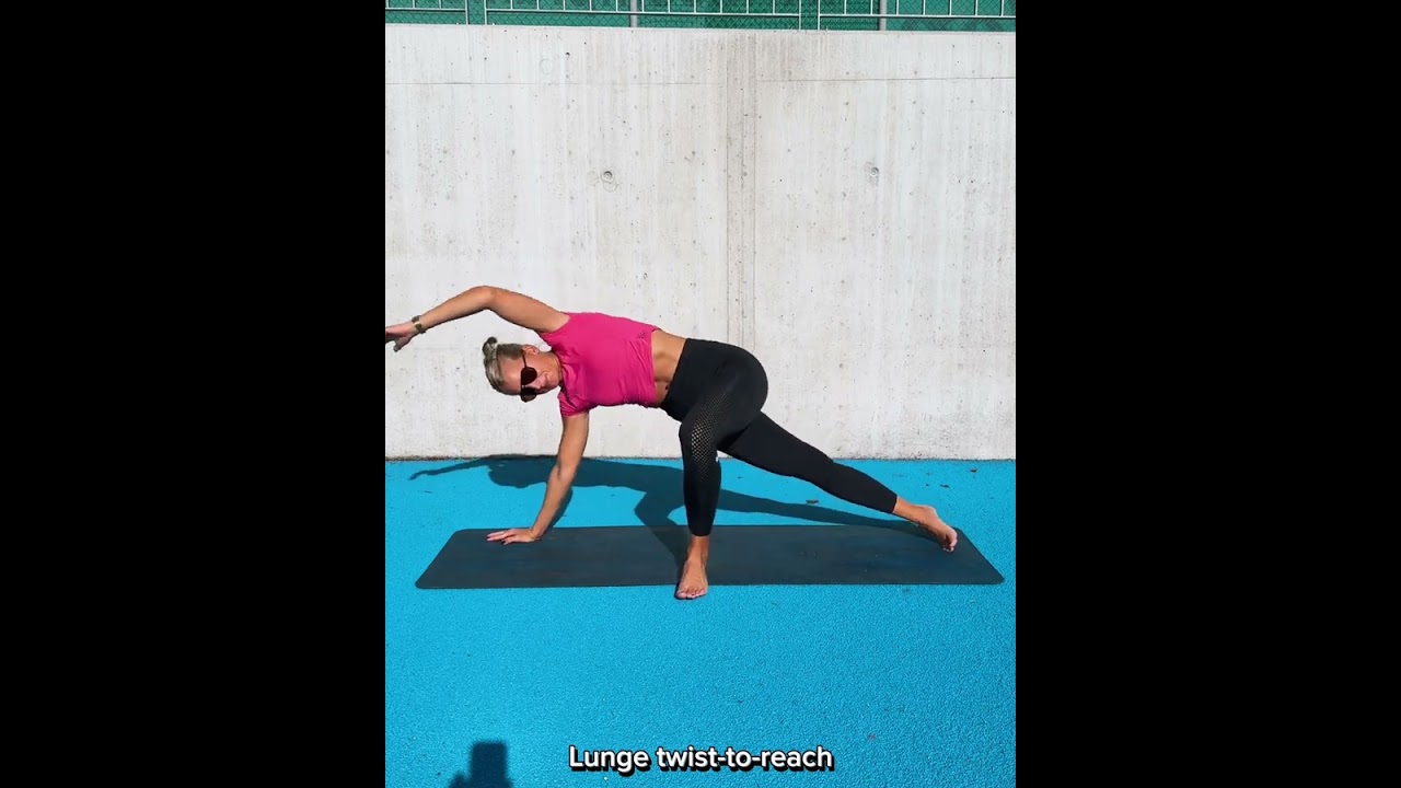 Lunge twist-to-reach