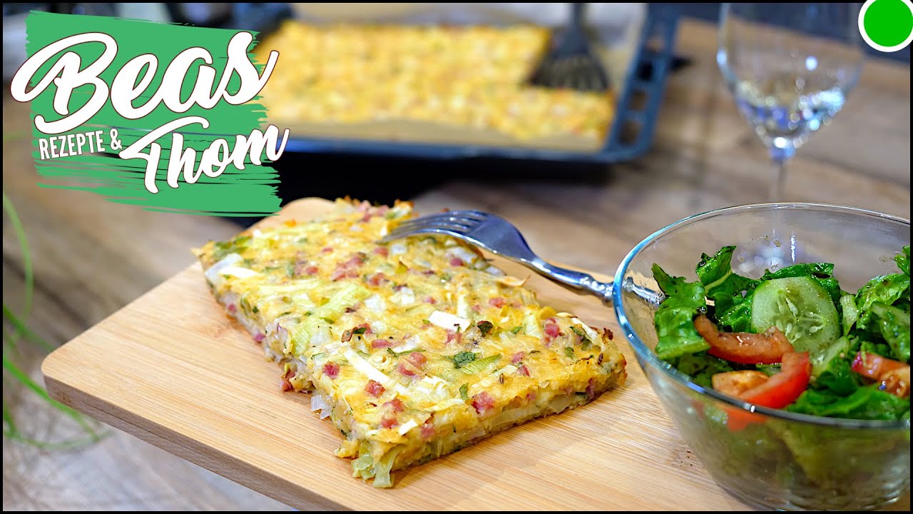 Ruckzuck Käse- Speckkuchen - Quiche vom Blech Rezept