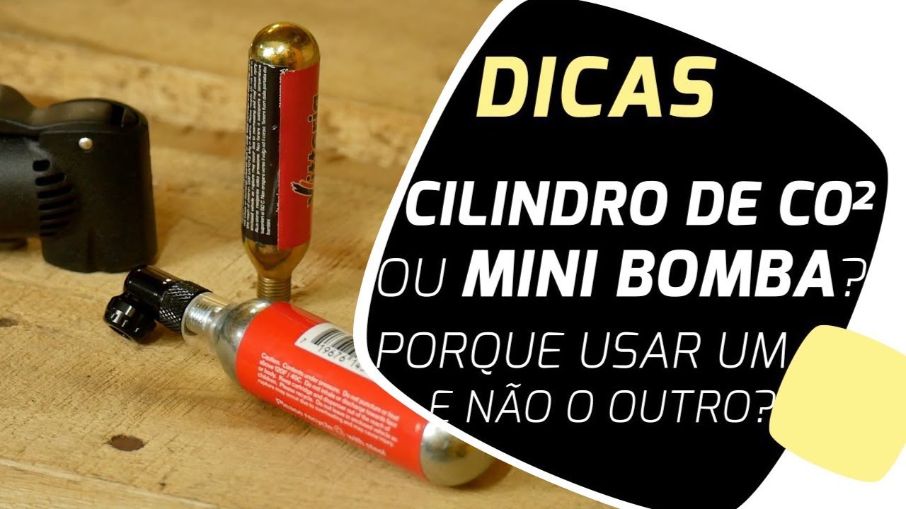 Cilindro de CO2 ou bomba para encher pneus de bike. Porque usar um e não o outro? Pedaleria
