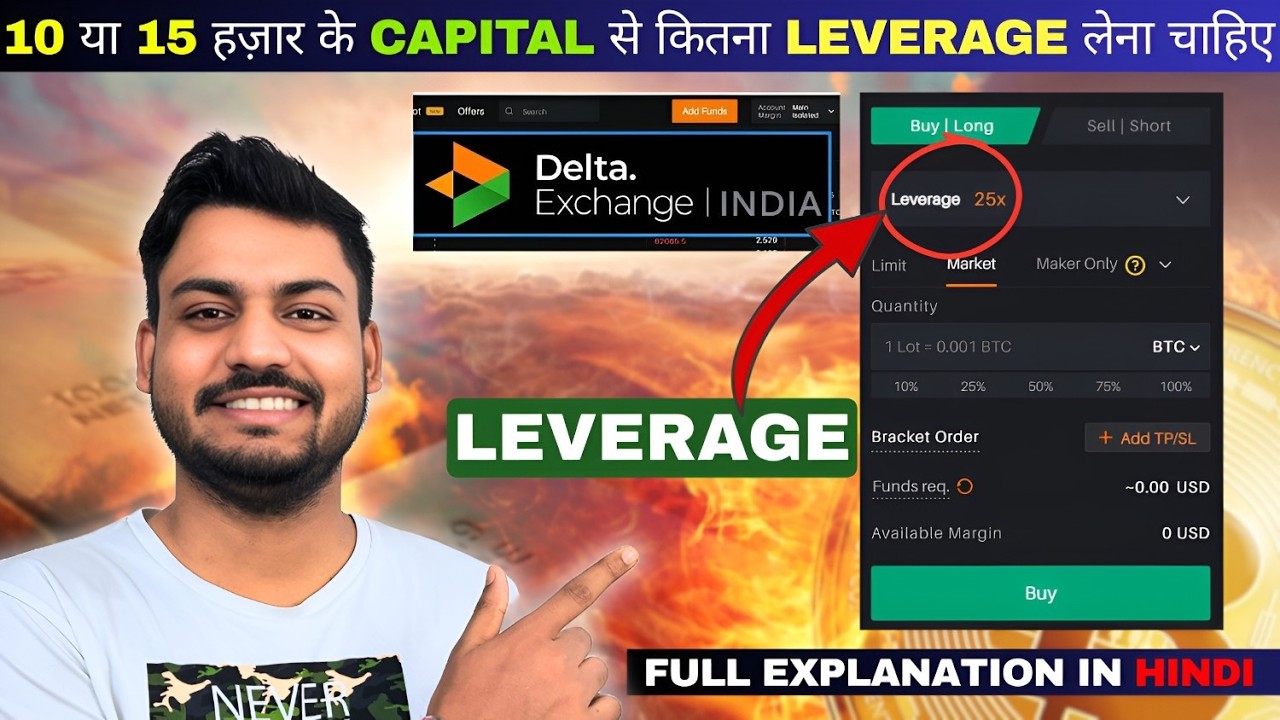 Bitcoin Trading me Leverage Kitna Hona Chahiye | Delta Exchange Trading Leverage