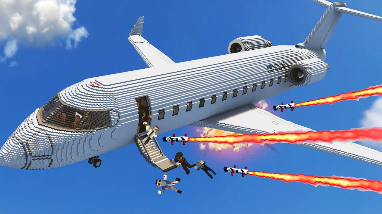 Realistic Aircraft Shootdown Crashes w/ Ragdolls 😱 Teardown