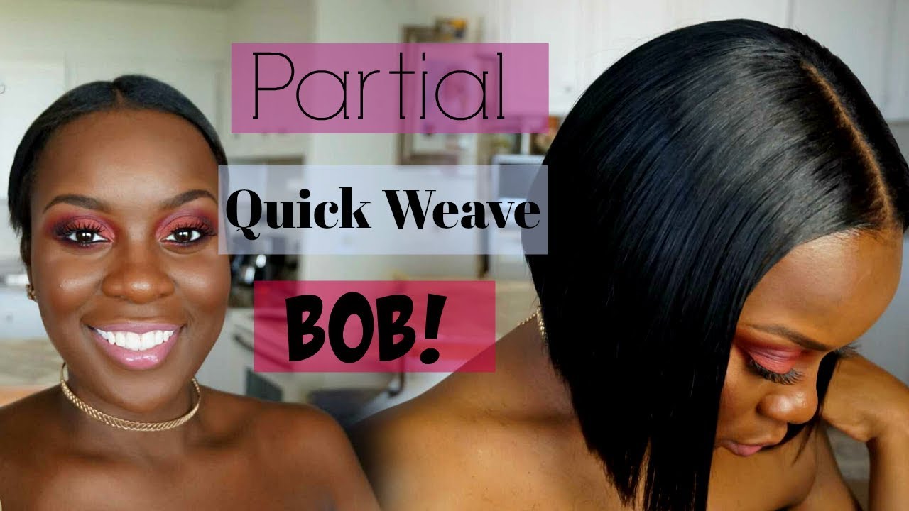 QUICK WEAVE BOB CUT ON SHORT HAIR!| USING 