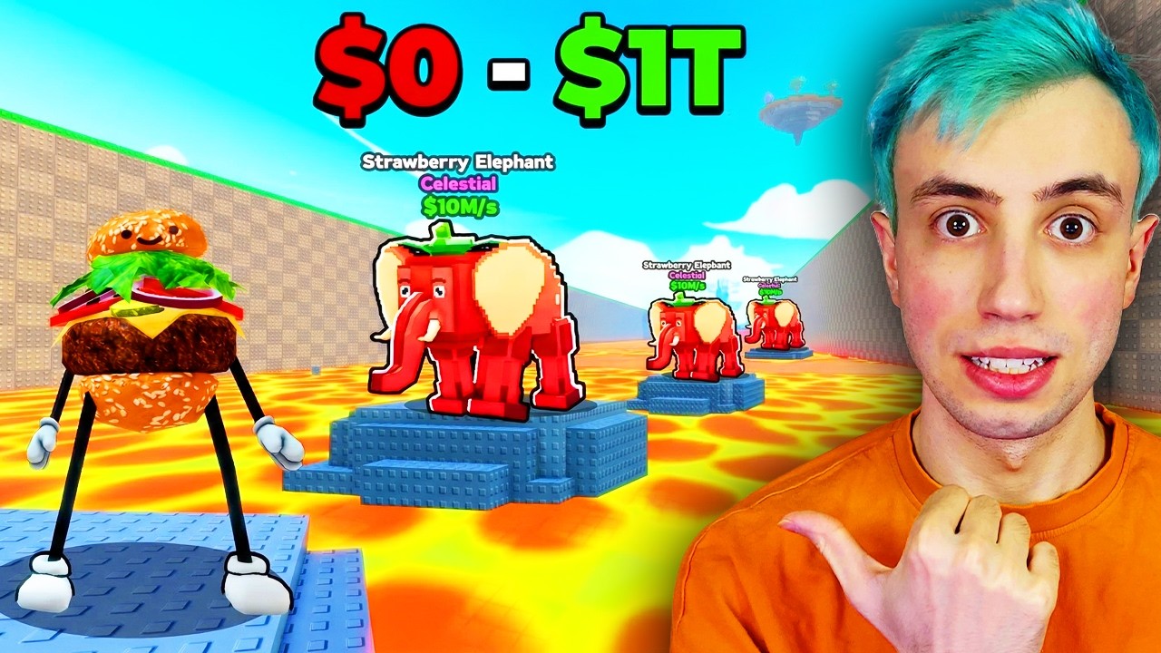 СТАВАМ БОГАТ В SURVIVE LAVA FOR BRAINROTS!