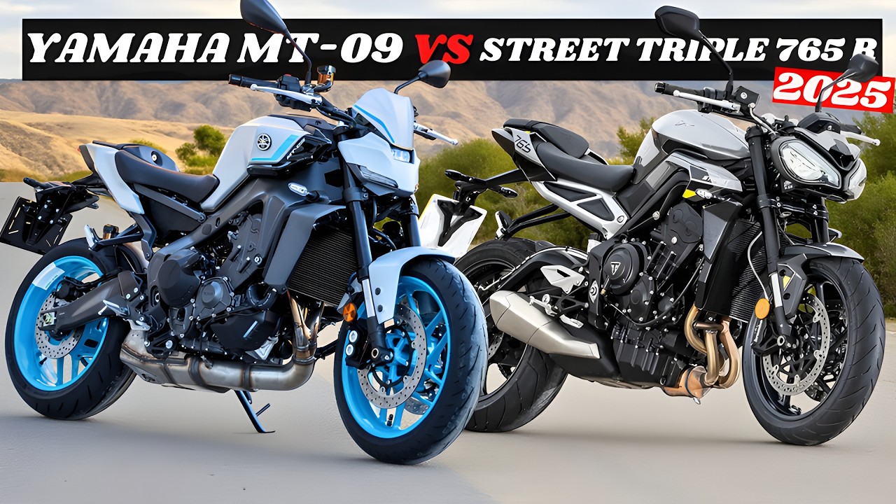 Triple Power Showdown! 2025 Yamaha MT-09 vs Triumph Street Triple 765 R &ndash; Who Rules the Streets?