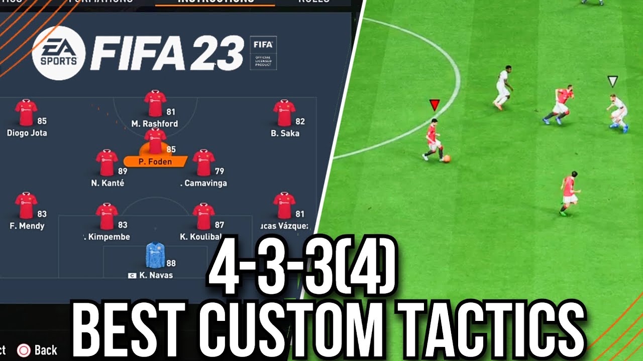 FIFA 23 BEST FORMATION 433(4) TUTORIAL - Best Custom Tactics & Instructions & More!!