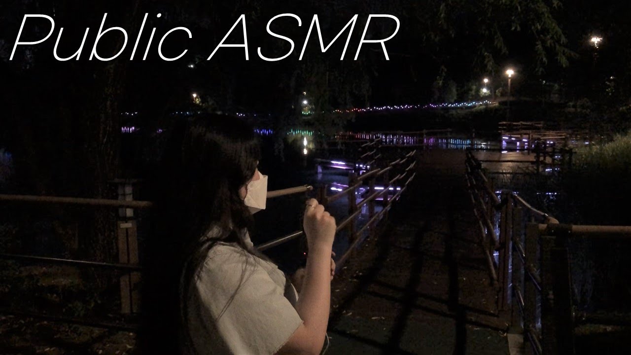 ASMR at the Lake Park｜ASMR PUBLIC｜🌙 ｜ TAPPING SOUND, FAST