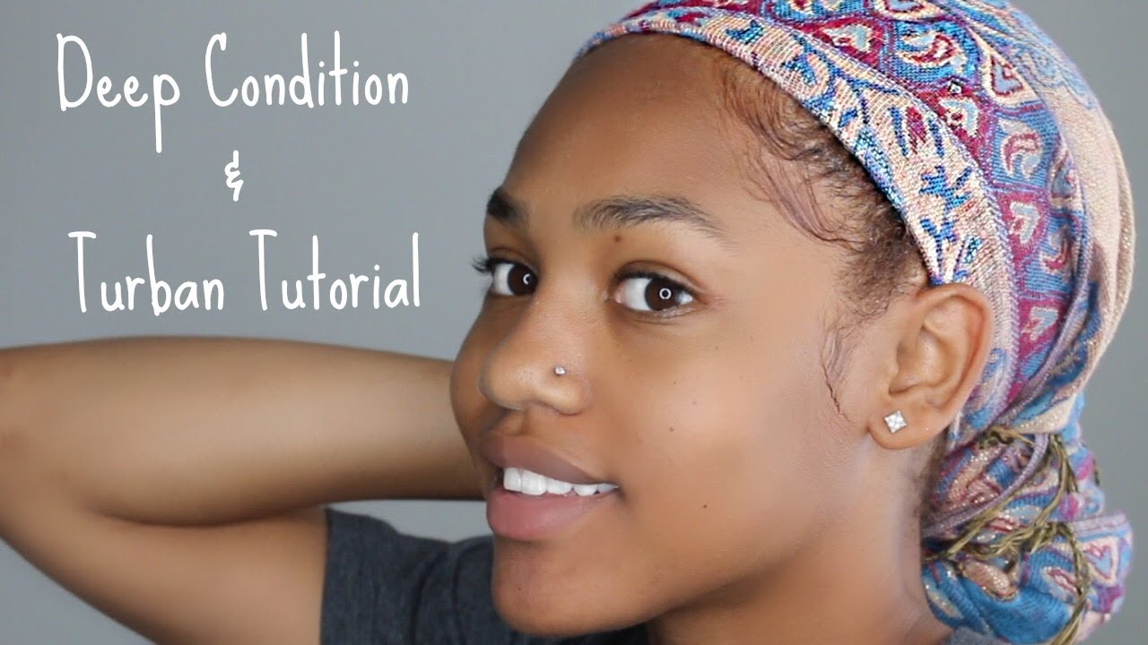 How to: Deep Condition + Turban Tutorial ft. Hairfinity 4a/4b