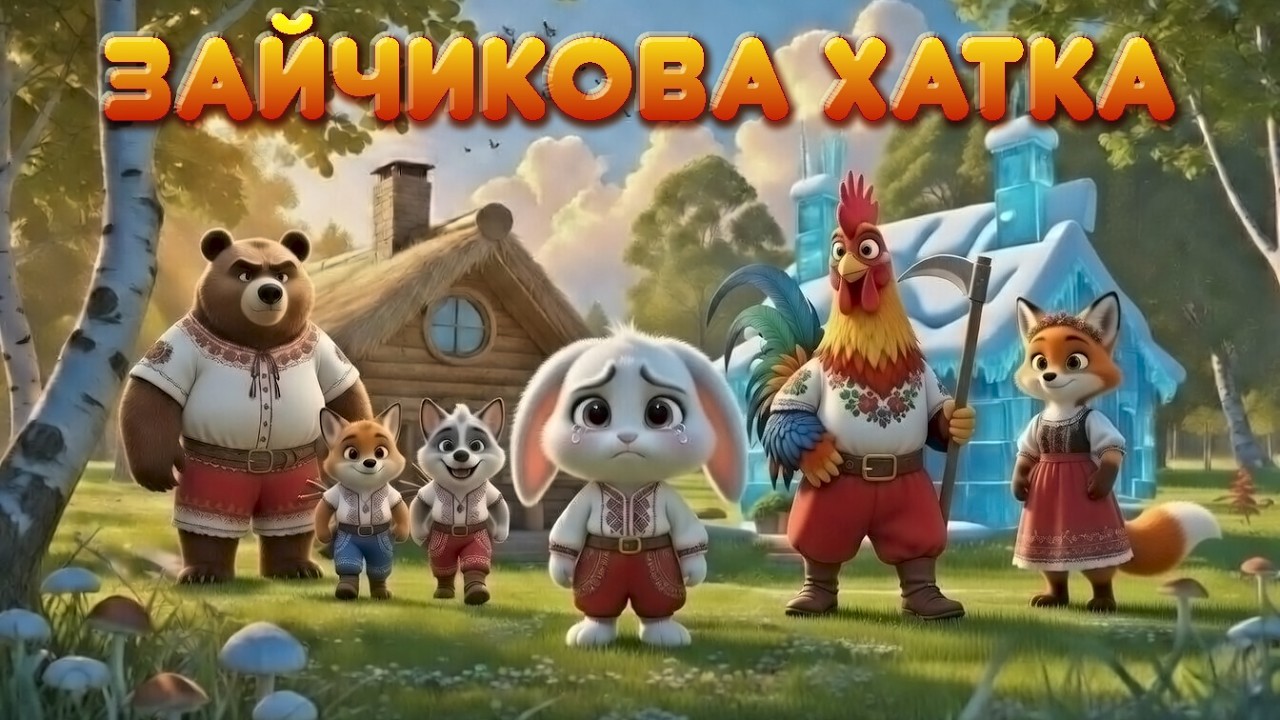 Зайчикова хатка 🐰 | Українська народна казка для дітей | Казки українською мовою