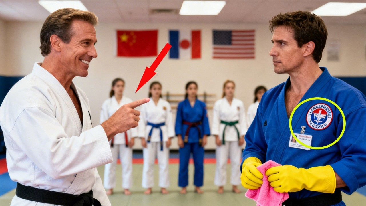 Black Belt Tried to Humiliate a “Janitor” — The Dojo Went SILENT When He Moved