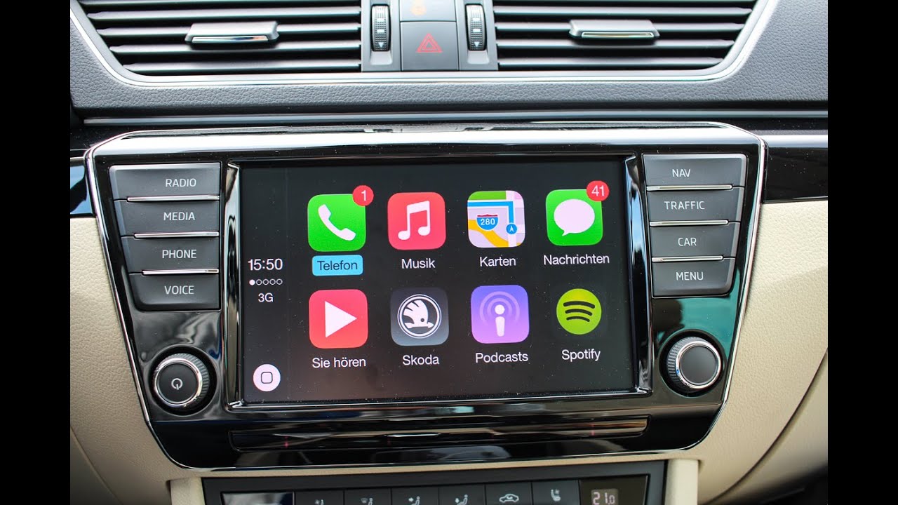 Apple Carplay im neuen Skoda Superb Test Review