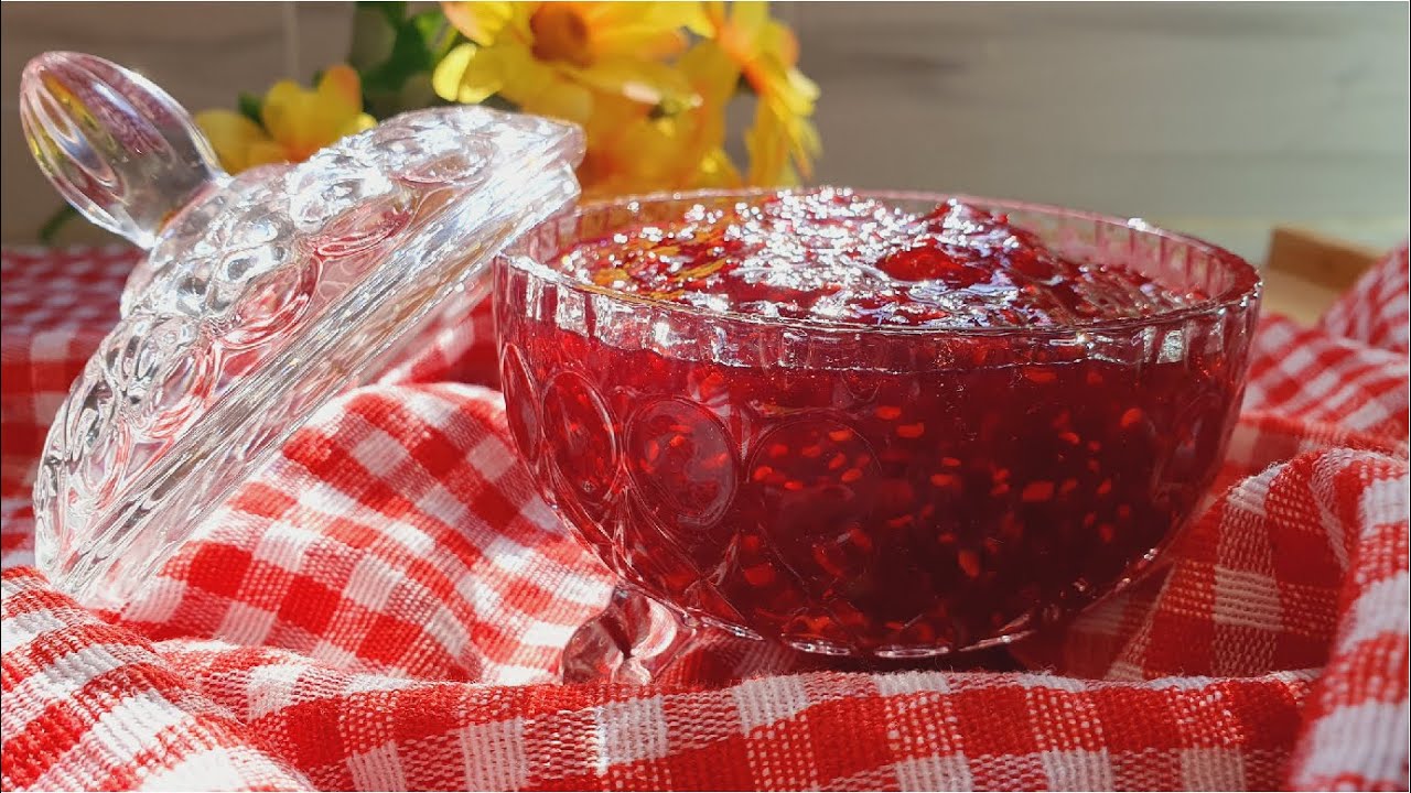 Confiture de framboise avec 3 ingrédients | 4K | #confiture #framboise #citron #recipe #recette