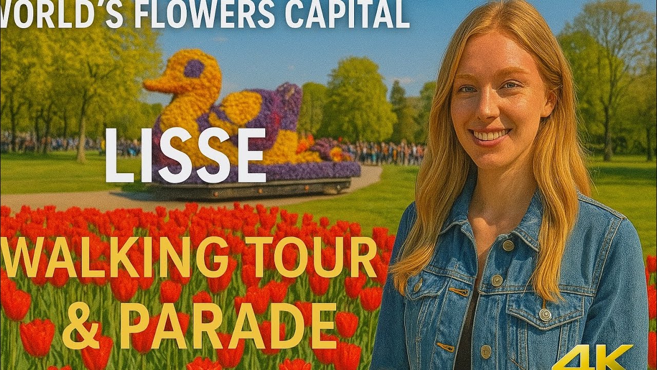 Lisse: World's Flowers Capital & Parade Walking Tour 4K 🇳🇱Flowers Paradise #marveler #travel #asmr
