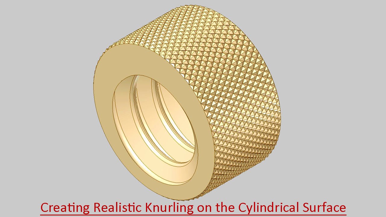 Creating Realistic Knurling on the Cylindrical Surface (Autodesk Inventor Tutorial)