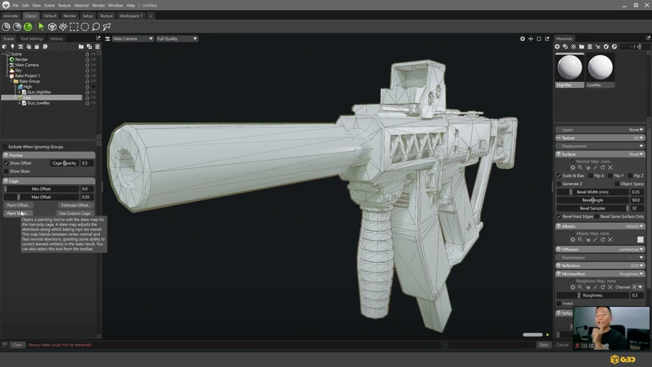 TỰ HỌC 3D HARD SURFACE | Hướng dẫn tạo High Polygon & Bake Normal trong Marmoset 5.0