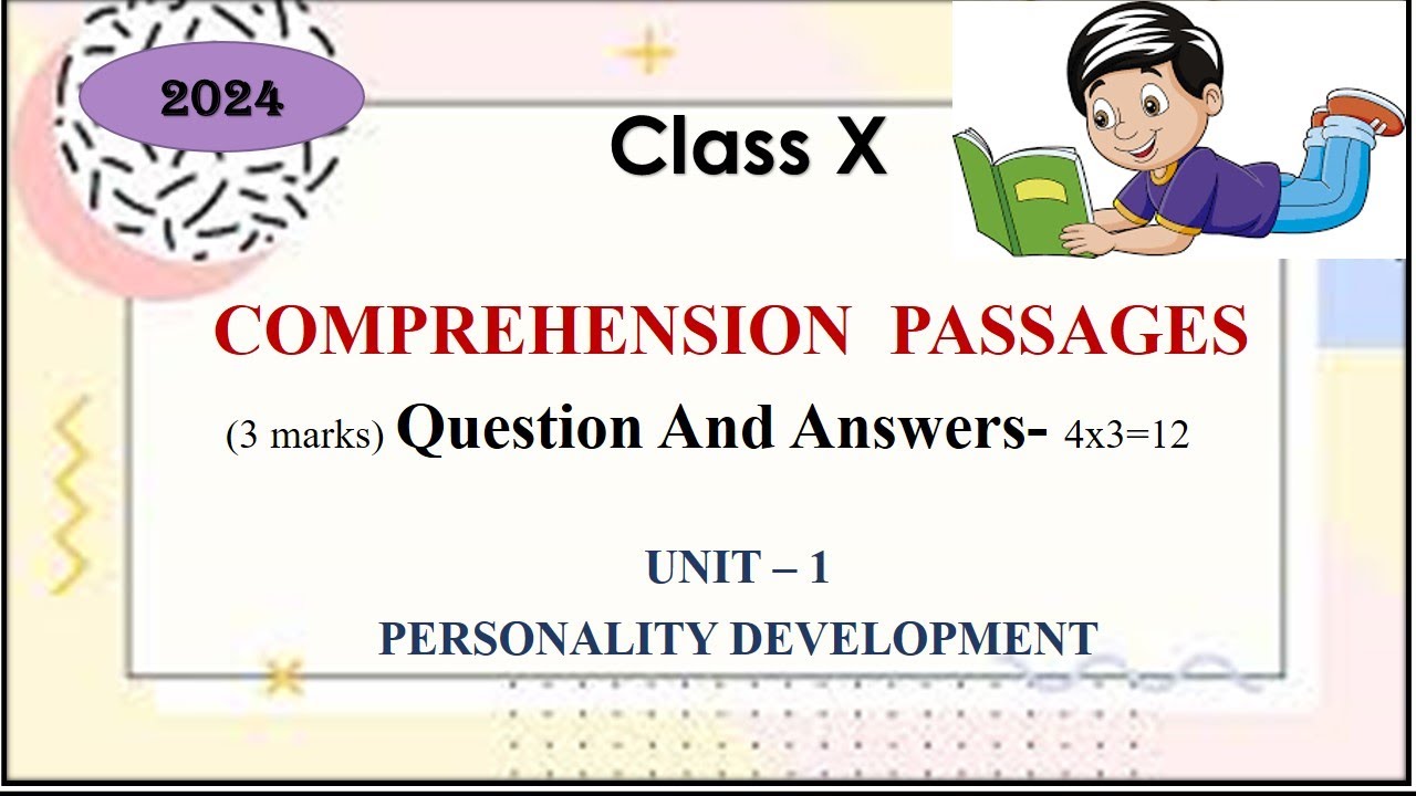 Comprehension Passages / Unit-1 /Question and Answers / Dr. Sharada English Classes
