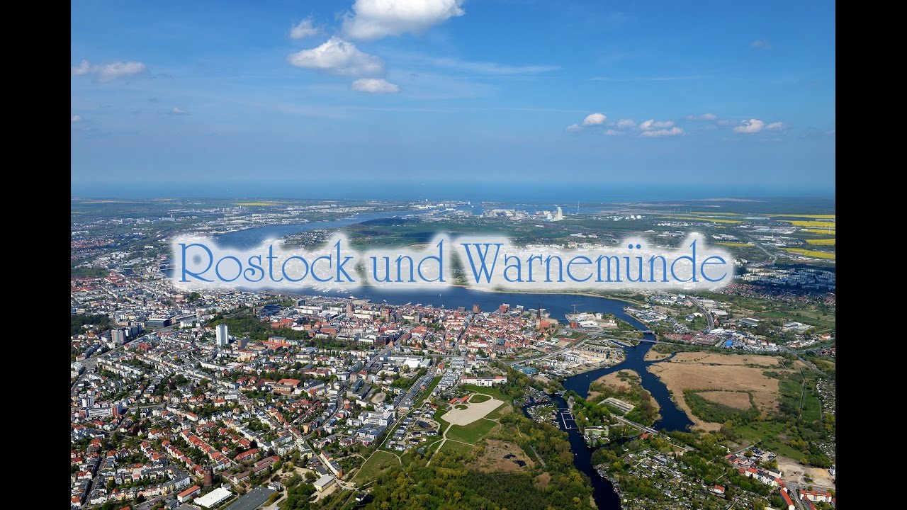 Rostock Warnemünde faszinierend aus der Luft fotografiert.