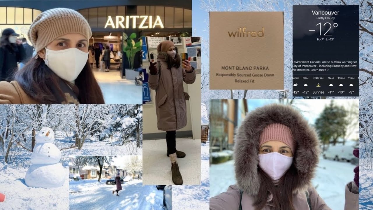 ARitzia Shop With me @ Richmond Centre | Winter Parka Jacket  | Extreme weather -12 |#Aritzia