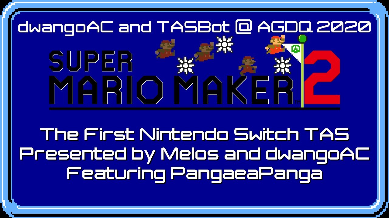 TASBot plays SMM2 on a real Switch! Super Mario Maker 2 bonus TAS for hitting $2.3m at AGDQ 2020