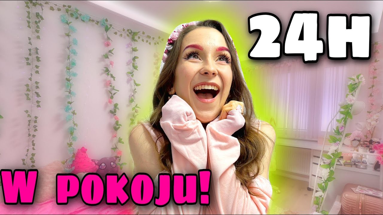 ZAMKNIĘTA W POKOJU NA 24h!😱CHALLENGE! ROOM TOUR!