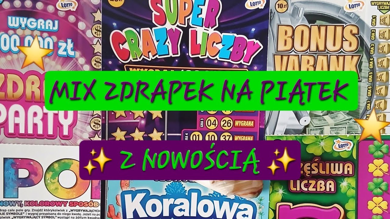 MIX ZDRAPEK NA PIĄTEK Z NOWOŚCIĄ 🤩 #zdrapki #zdrapkilotto #lotto #scratchcards #scratch #wygrana 