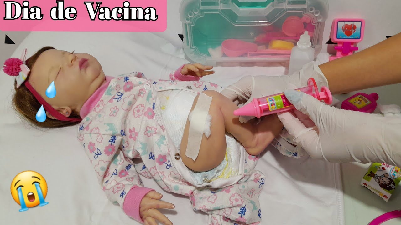 MINHA BEBÊ REBORN ALICE TOMOU VACINA E CHOROU MUITO