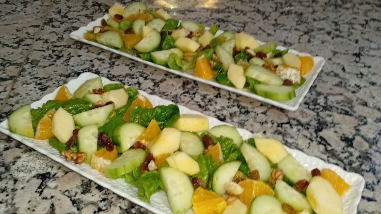 سلطة الطاقة المنعشة 🥗 خضر وفواكه بصلصة سحرية لذيذة بزاف وصحية.