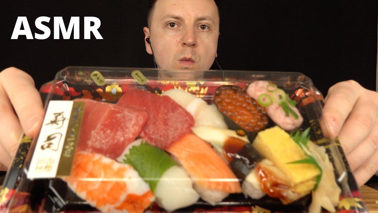 ASMR SUSHI MUKBANG (No Talking) EATING SOUNDS | JAPANESE FOOD