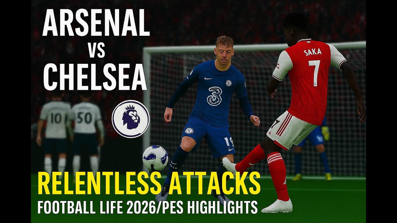 Arsenal vs Chelsea | Last-Minute Pressure & Drama | Football Life 2026/PES Highlights