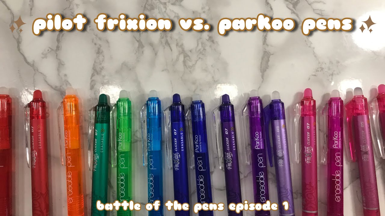 battle of the pens ep.1//pilot frixion vs. parkoo pens *which erasable pen is better?*