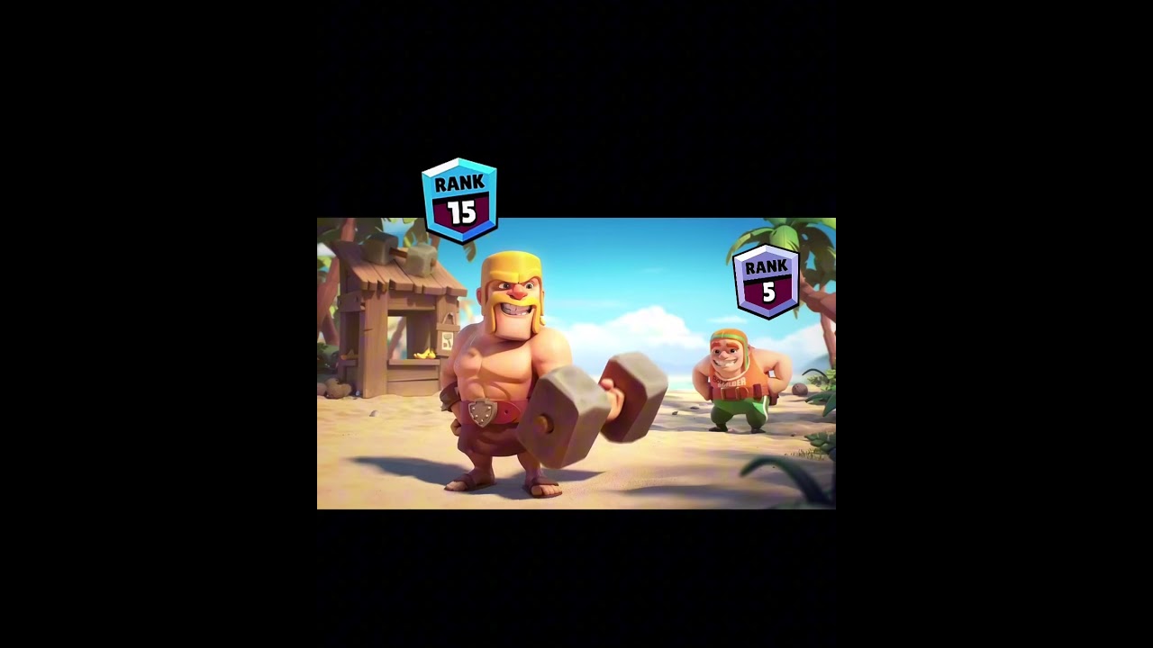 Barbarian Rank-Up Brawl Stars x Clash of Clans #youtubeshorts #brawlstars #rankup #shorts