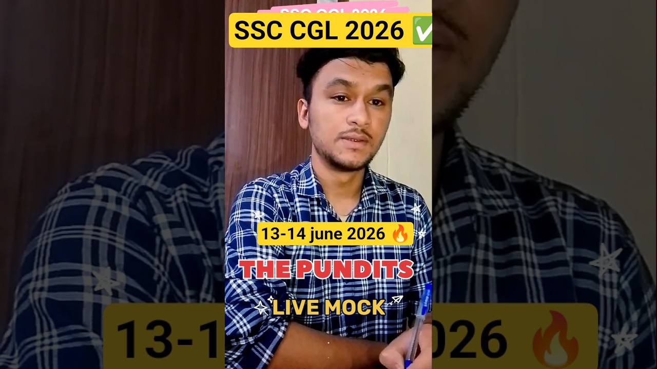 the pundits live mock test #thepundits #ssccgl2026 #shorts