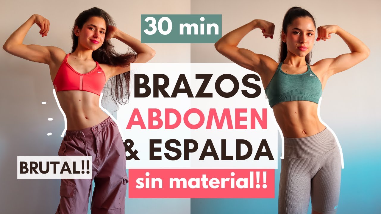 30 min BRAZOS SIN MATERIAL EN CASA – BRAZOS PERFECTOS Y ABDOMEN DEFINIDO!! 🔥 ILI LIFE