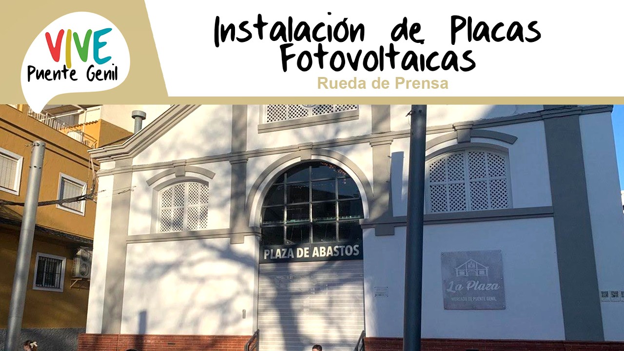 Instalación de placas fotovoltaicas en el Mercado de Abastos