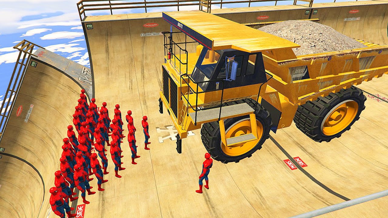 GTA 5 Crazy Ragdolls Red SPIDERMAN Jumps/Fails Insane (Euphoria Physics, Funny Moments) Jumps/Fails